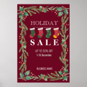 Vakantie Sale Kerstmis Bloem Zakelijke advertentie Poster (Voorkant)