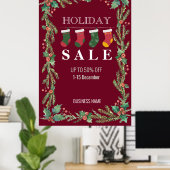 Vakantie Sale Kerstmis Bloem Zakelijke advertentie Poster (Thuiskantoor)