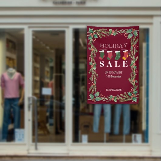 Vakantie Sale Kerstmis Bloem Zakelijke advertentie Spandoek