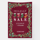 Vakantie Sale Kerstmis Bloem Zakelijke advertentie Spandoek (Verticaal)