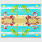 vakantie santa claus cadeaupapier (Vlak)