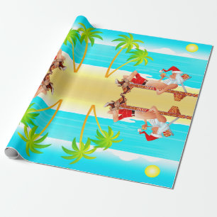 vakantie santa claus cadeaupapier