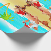 vakantie santa claus cadeaupapier (Hoek)