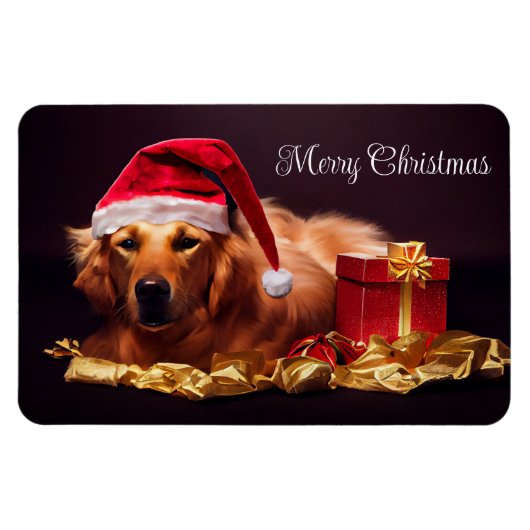 Vakantie Santa Dog Magnet Magneet (Horizontaal)