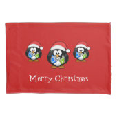 Vakantie Santa Penguins Kussensloop (Voorkant)