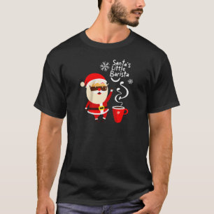 Vakantie SANTA S LITTLE BARISTA Kerstmis Santa Cof T-shirt