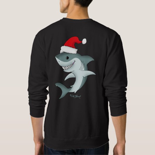 Vakantie Santa Shark Kerst T-shirt (Achterkant)