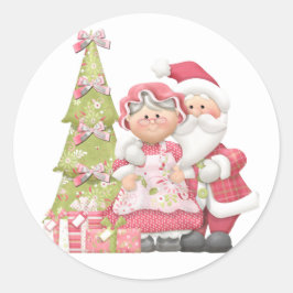 Vakantie Santa sticker envelop zegel Kerstmis