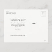 Vakantie save the date rode foto briefkaart (Achterkant)