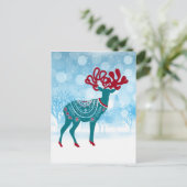  vakantie Scandinavische Moose Briefkaart (Staand voorkant)