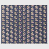 Vakantie Schattige Gezellig Cat Wrapping Papier (Vlak)