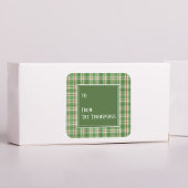 Vakantie Schattige groen rood rustiek land Plaid Vierkante Sticker