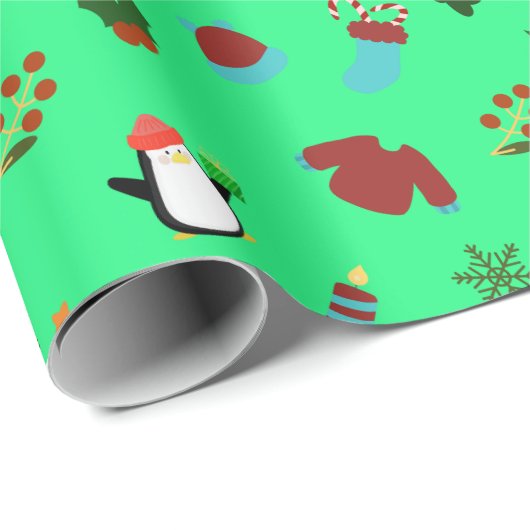 Vakantie Schattige kerstcadeau inpakpapier (Rol Hoek)