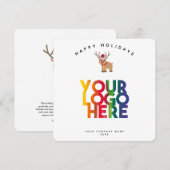 Vakantie Schattige Rendier Business Logo Kerst Kaa (Voorkant / Achterkant)
