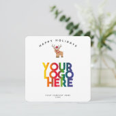 Vakantie Schattige Rendier Business Logo Kerst Kaa (Staand voorkant)