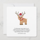 Vakantie Schattige Rendier Business Logo Kerst Kaa (Achterkant)