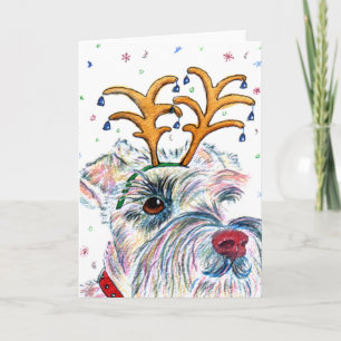 Vakantie Schnauzer Wenskaarten Feestdagen Kaart