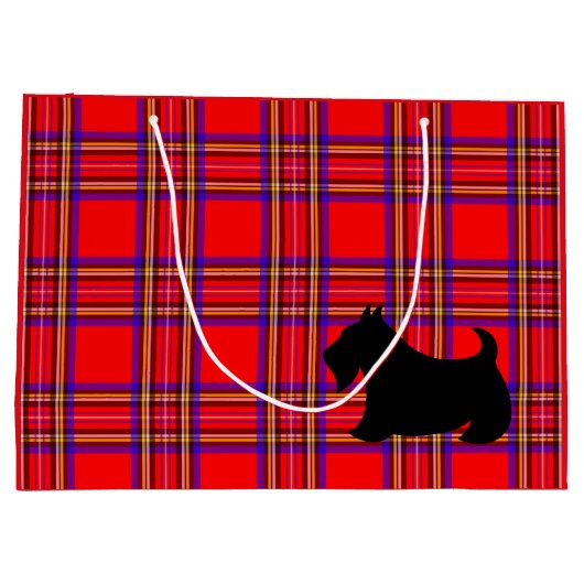 Vakantie Schotse Terrier Gift Bag Groot Cadeauzakje (Achterkant)