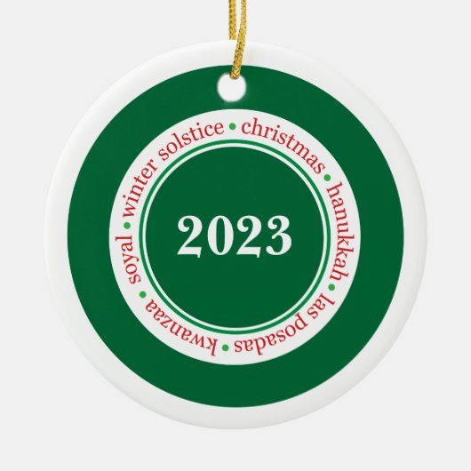 Vakantie Seizoen Aangepast Ornament (Voorkant)