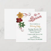 Vakantie Seizoen Bloem Swirl Kerstfeest Kaart (Voorkant / Achterkant)