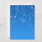 Vakantie Seizoen Feest Blauwe Uitnodiging (Achterkant)