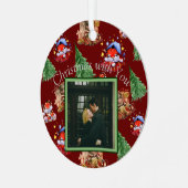 Vakantie Seizoen Foto Metalen Ornament (Voorkant links)