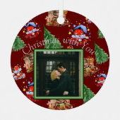 Vakantie Seizoen Foto Metalen Ornament (Voorkant)