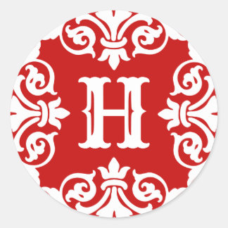 Vakantie seizoen monogram ronde sticker