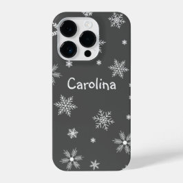 Vakantie seizoen patroon naam grijs iPhone 14 plus hoesje