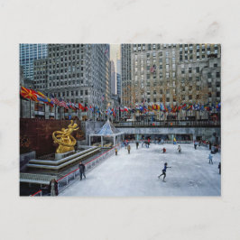 Vakantie seizoen Rockefeller Skating Rink Briefkaa Feestdagenkaart
