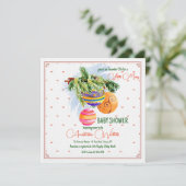 Vakantie Seizoen Square uitnodiging (Staand voorkant)