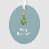 Vakantie Seizoen, Vrolijk Kerstfeest, Kerstboom Ornament (voorkant)