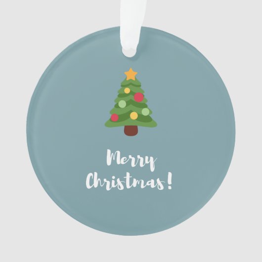 Vakantie Seizoen, Vrolijk Kerstfeest, Kerstboom Ornament (voorkant)