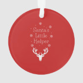 Vakantie seizoen, Vrolijk kerstfeest, Santa Helper Ornament (achterkant)