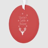 Vakantie seizoen, Vrolijk kerstfeest, Santa Helper Ornament (voorkant)