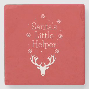 Vakantie seizoen, Vrolijk kerstfeest, Santa Helper Stenen Onderzetter