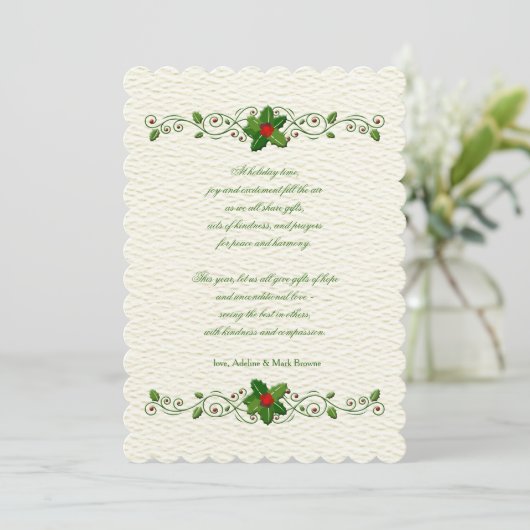 Vakantie sentimenten Kaart (Staand voorkant)