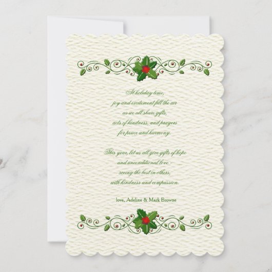 Vakantie sentimenten Kaart (Voorkant)