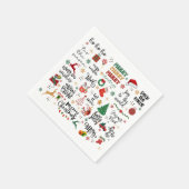 Vakantie servetten - Feestelijke kerst Gezegden (Hoek)