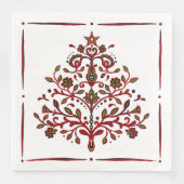 Vakantie servetten kerstboom-Scandinavisch (Voorkant)