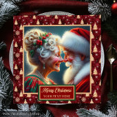 Vakantie servetten Rood Goud Groen Kerst Design