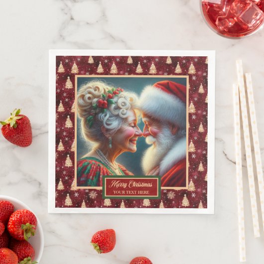 Vakantie servetten Rood Goud Groen Kerst Design (Insitu)