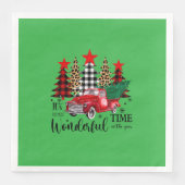 Vakantie servetten "Wonderful Time" Design (Voorkant)