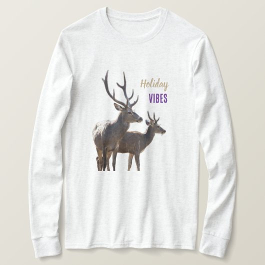 Vakantie Sfeer Herten Lange Mouwen Top (Design voorkant)