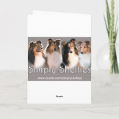 Vakantie Shelties Feestdagen Kaart (Achterkant)