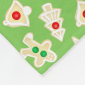 Vakantie Shortbread Cookies Groene Kerstmis Fleece Deken (Hoek)