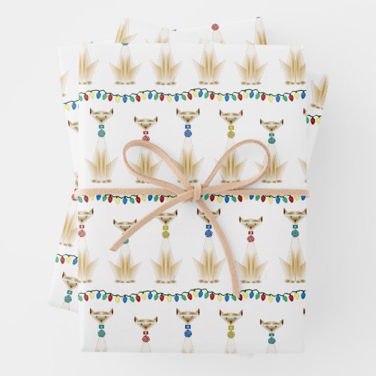 Vakantie Siamese katten Papieren vellen inpakken (In situ)