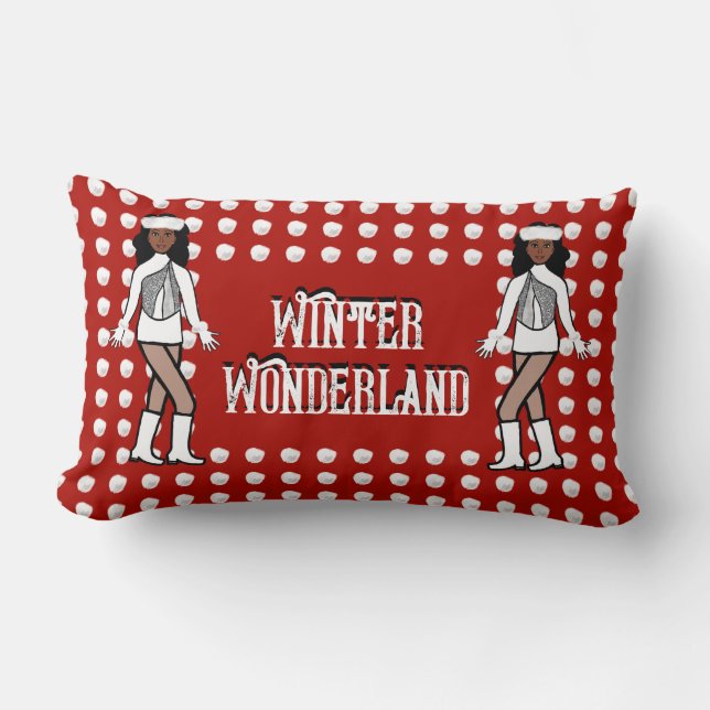 Vakantie Sierkussen Rood/Wit/Zilver Kussen (Voorkant)