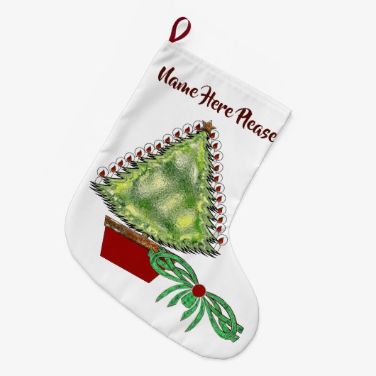 Vakantie Silver Bells Grote Kerstsok (Voorkant (Hangend))