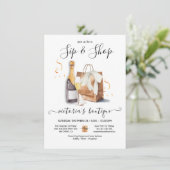 Vakantie Sip en Shop boetiekwinkel evenement Kaart (Staand voorkant)